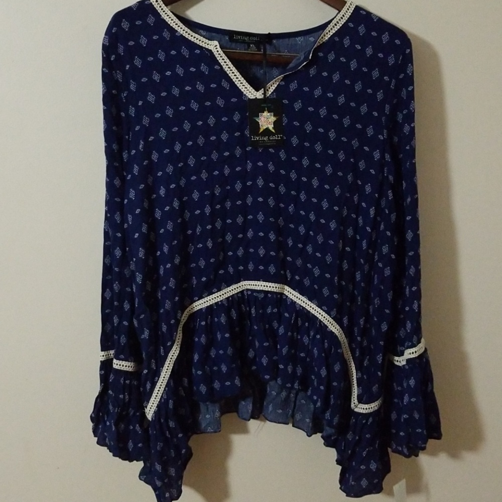 Living Doll V-neck Blouse